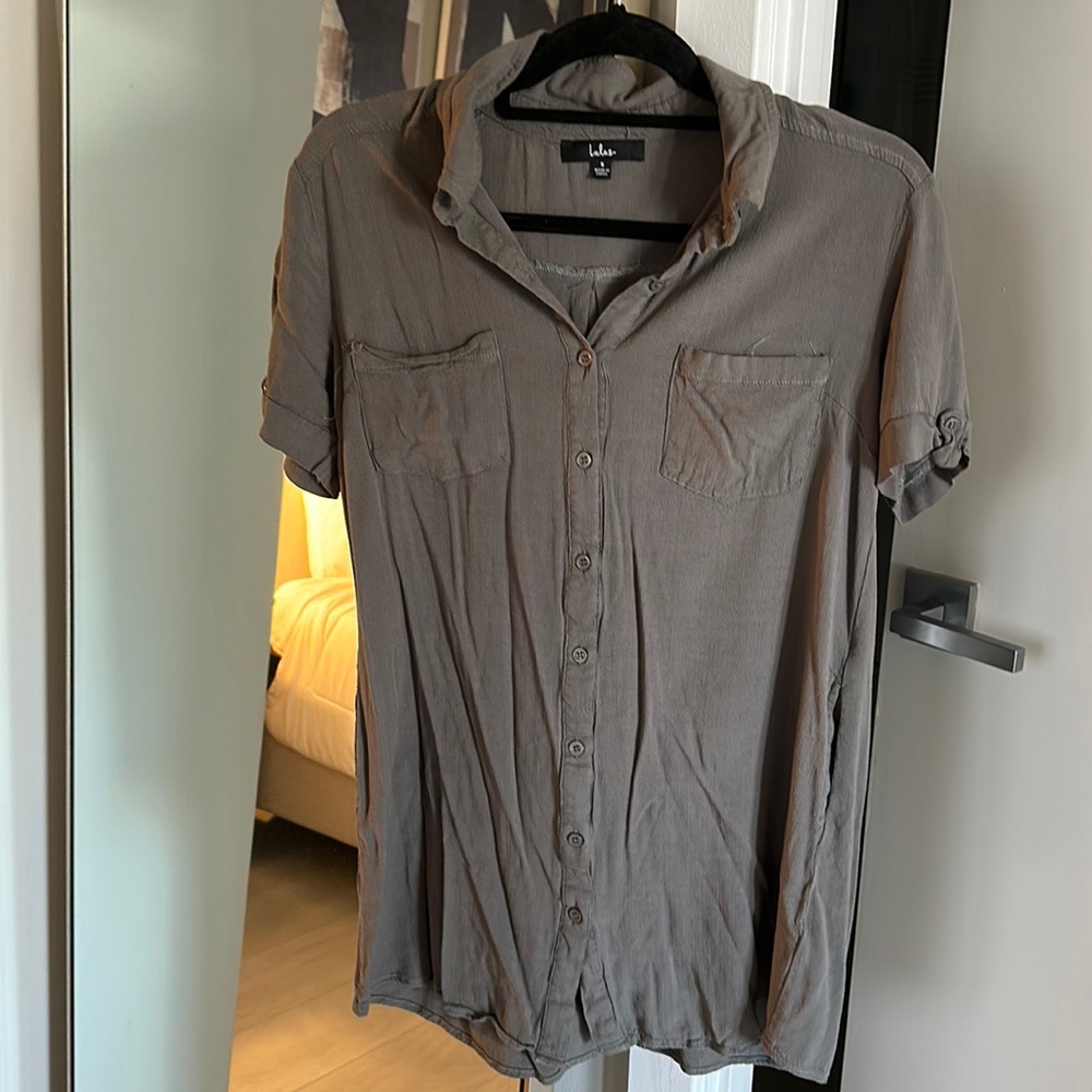 Lulus short sleeve shirt dress- size Small